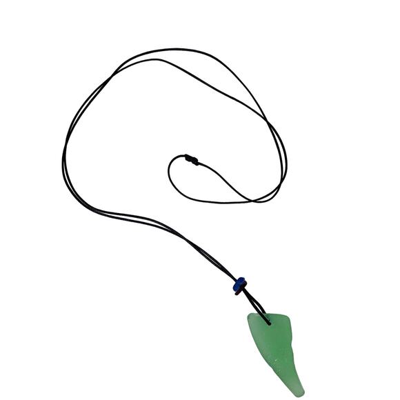 Seaglass Necklace Green Blue Red Rope Rincon Puerto Rico Adjustable - Picture 5 of 10